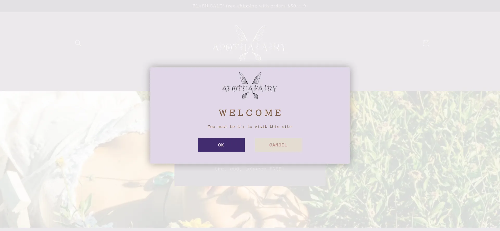 Website screenshot of Apothafairy.co