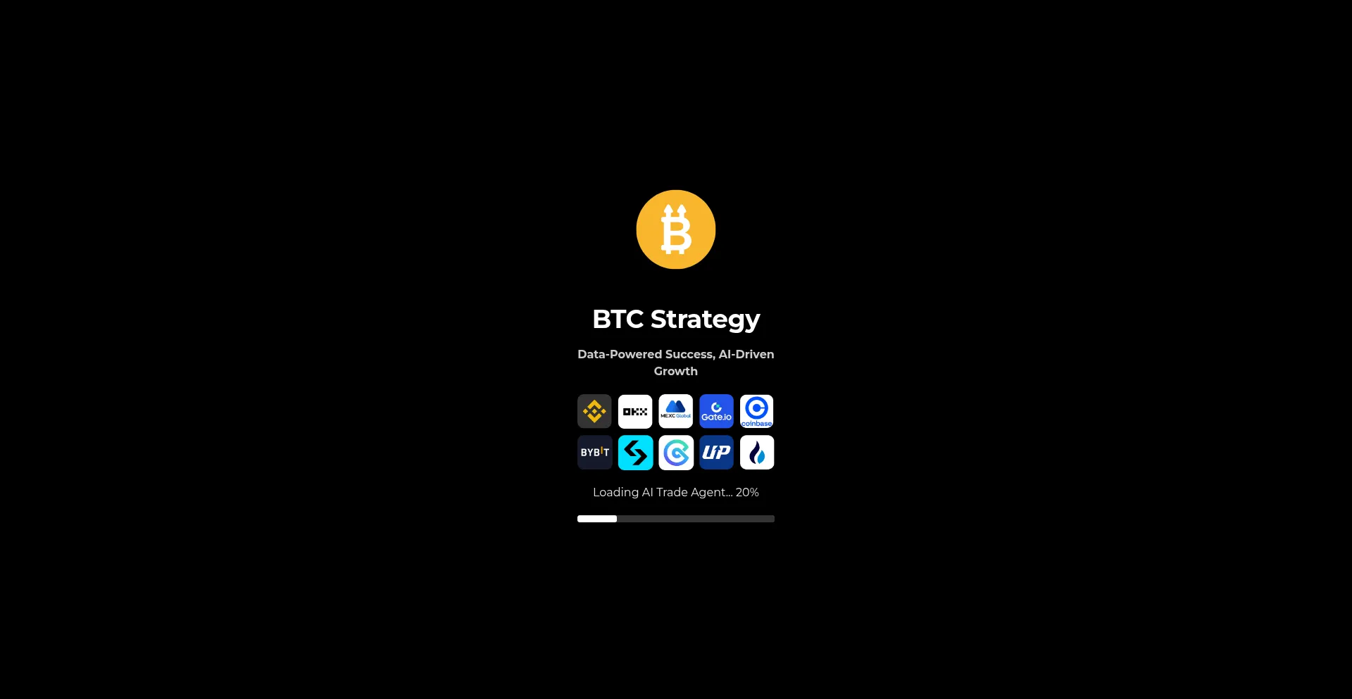 Website screenshot of App.btcstrategy.online