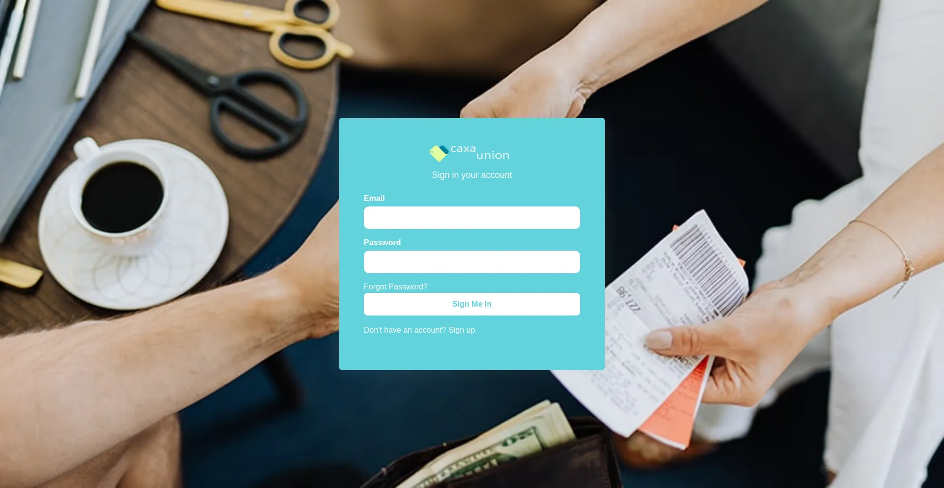 Website screenshot of App.caxaunion.com