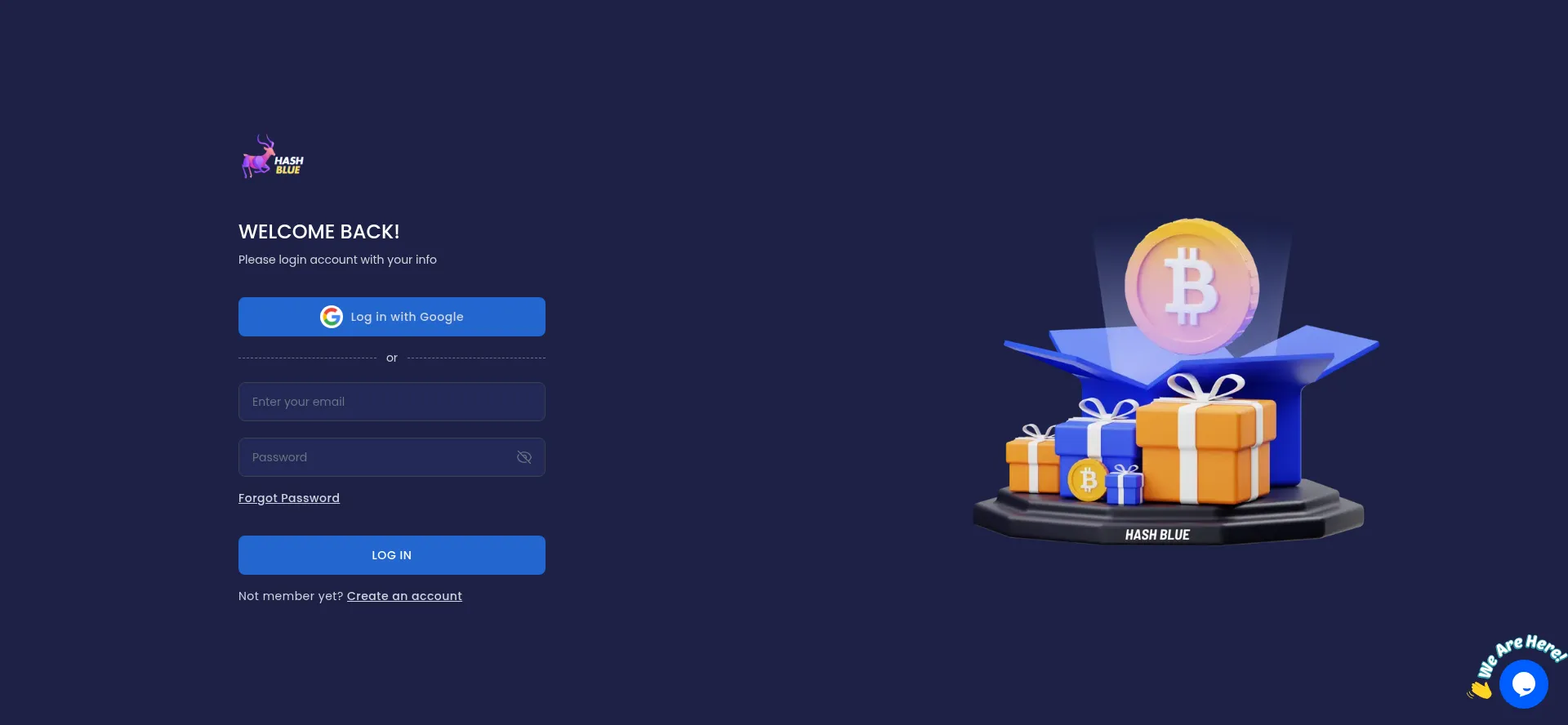 Website screenshot of App.hash.blue