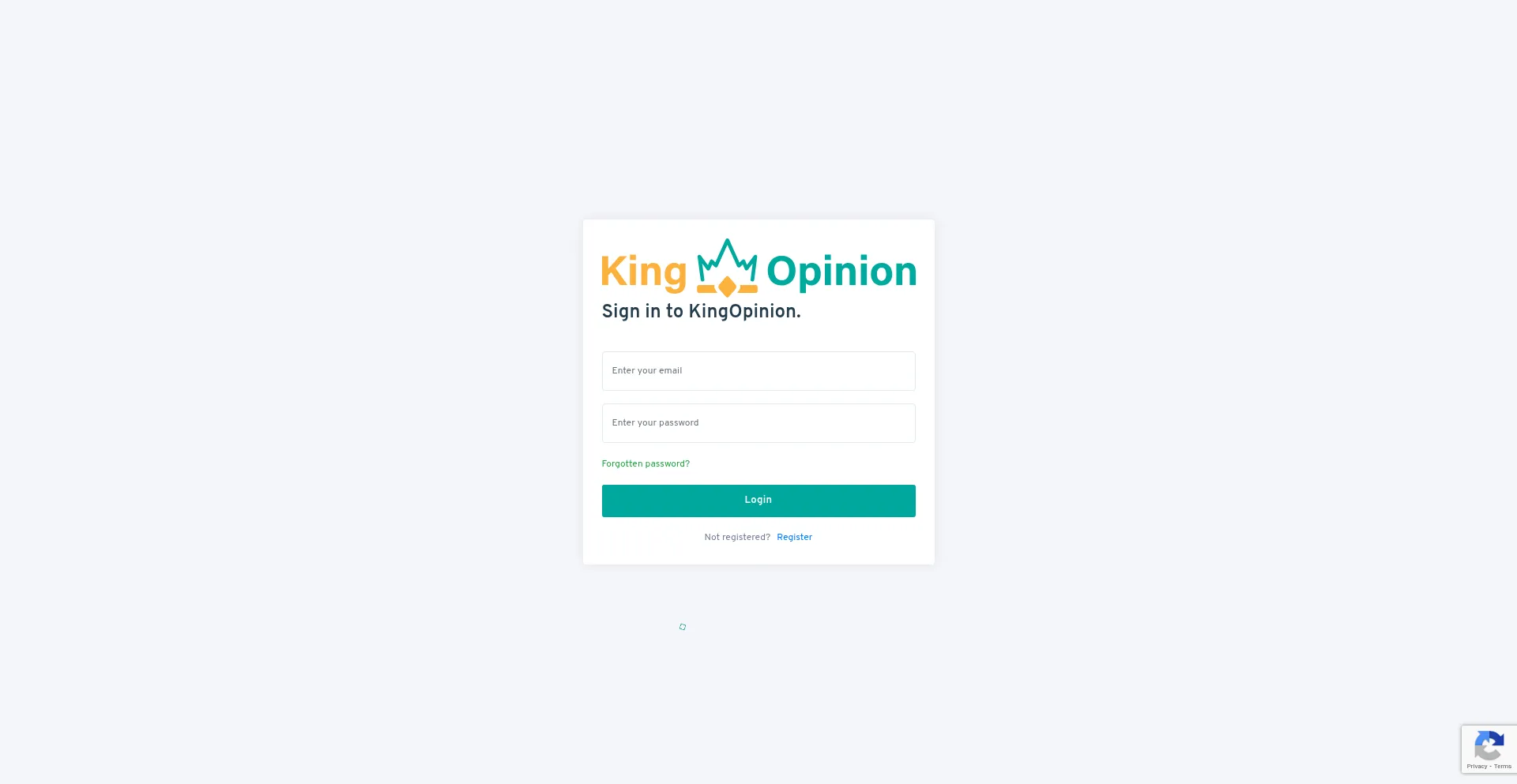 Website screenshot of App.kingopinion.com