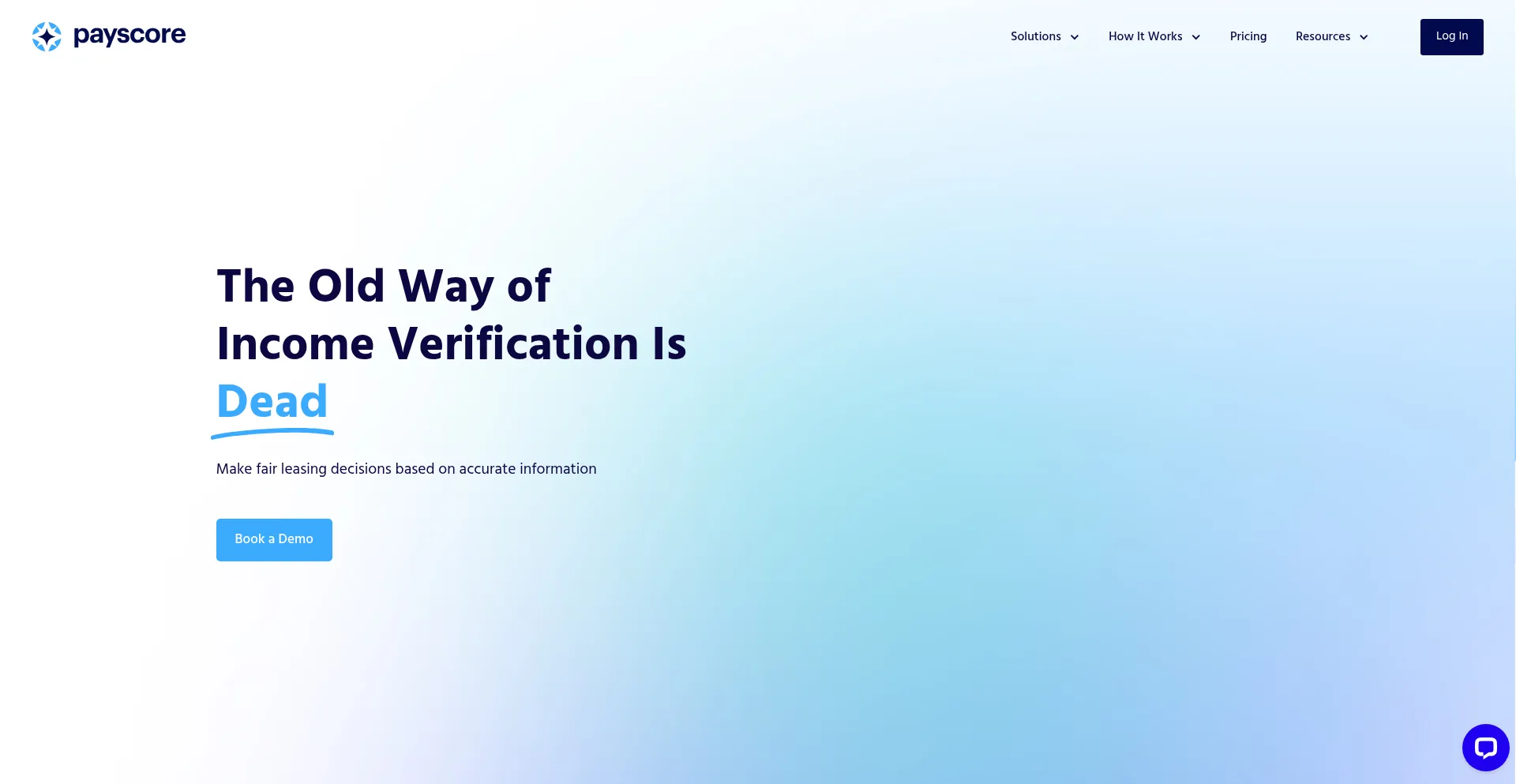 Website screenshot of App.payscore.com