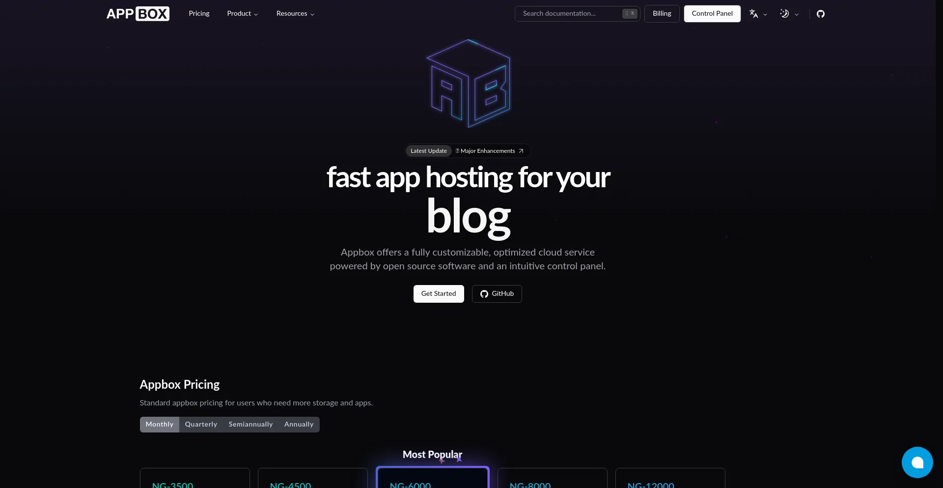 Website screenshot of Appbox.co