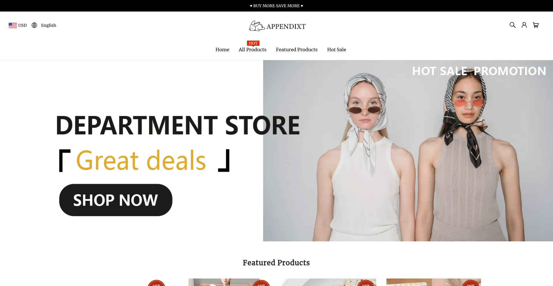 Website screenshot of Appendixt.com