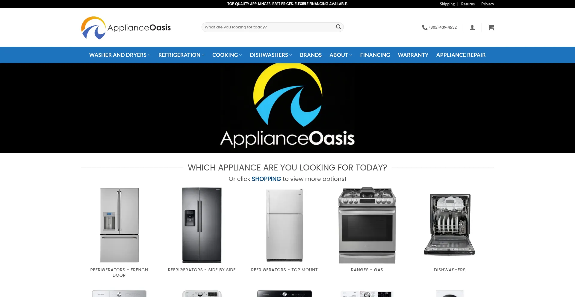 Applianceoasis.com Screenshot