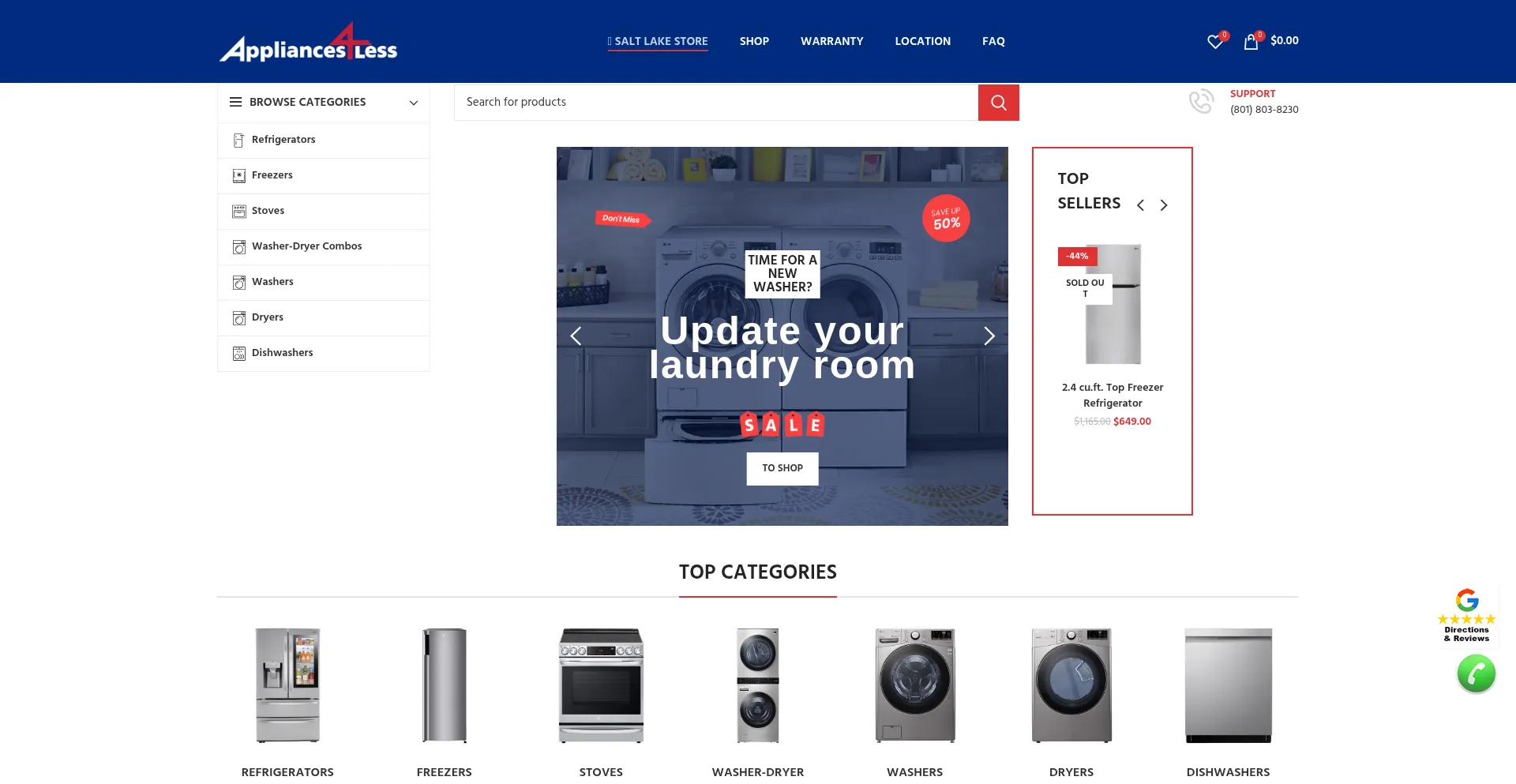 Appliances4lesssaltlake.com Screenshot