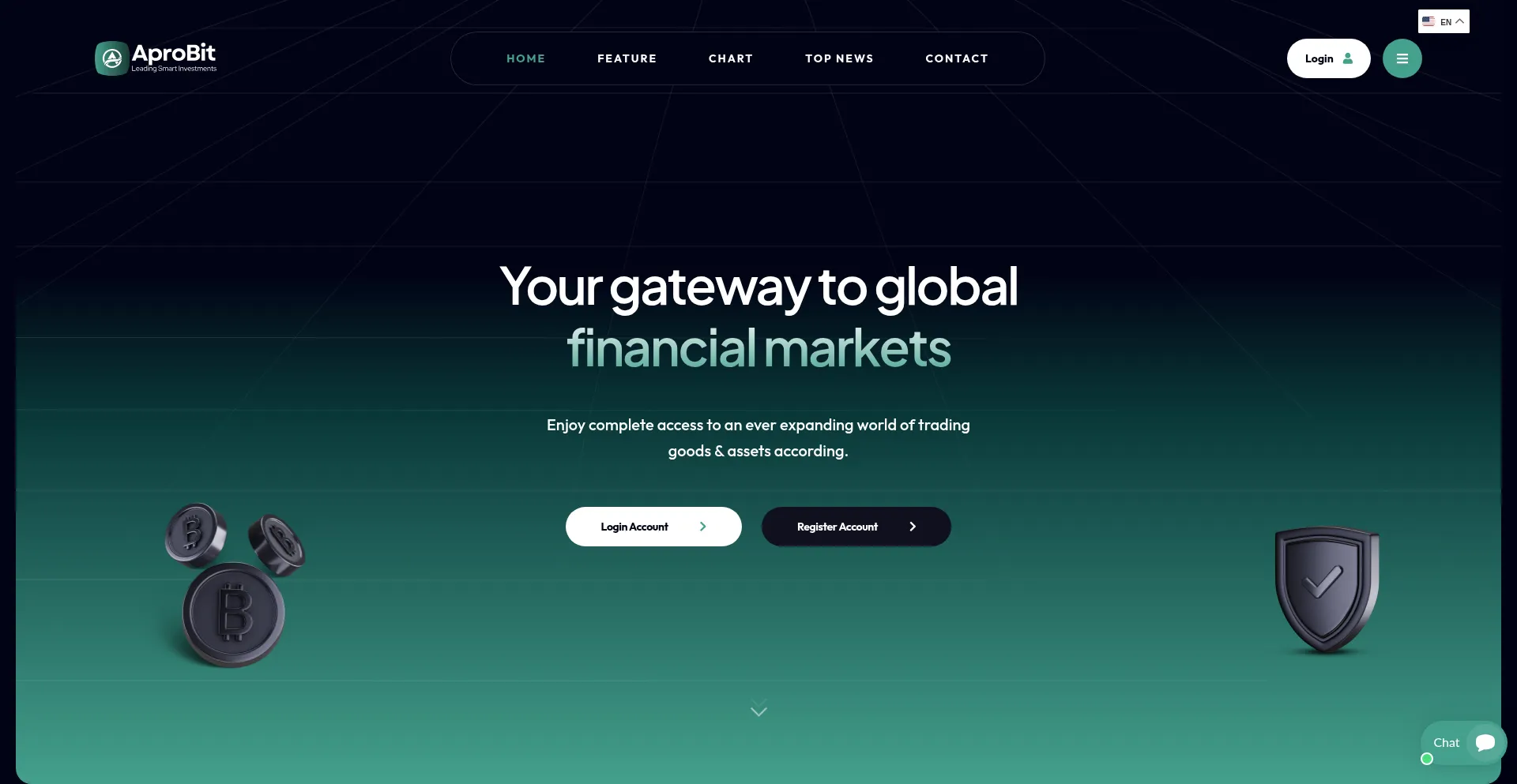 Website screenshot of Aprobitcapitals.com