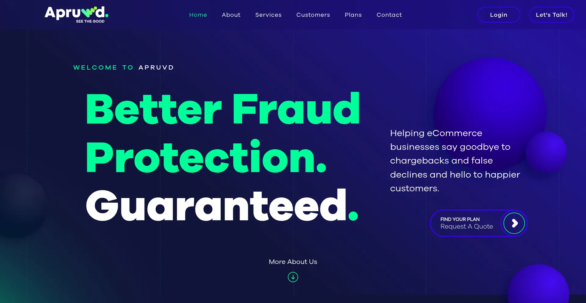 Website screenshot of Apruvd.com