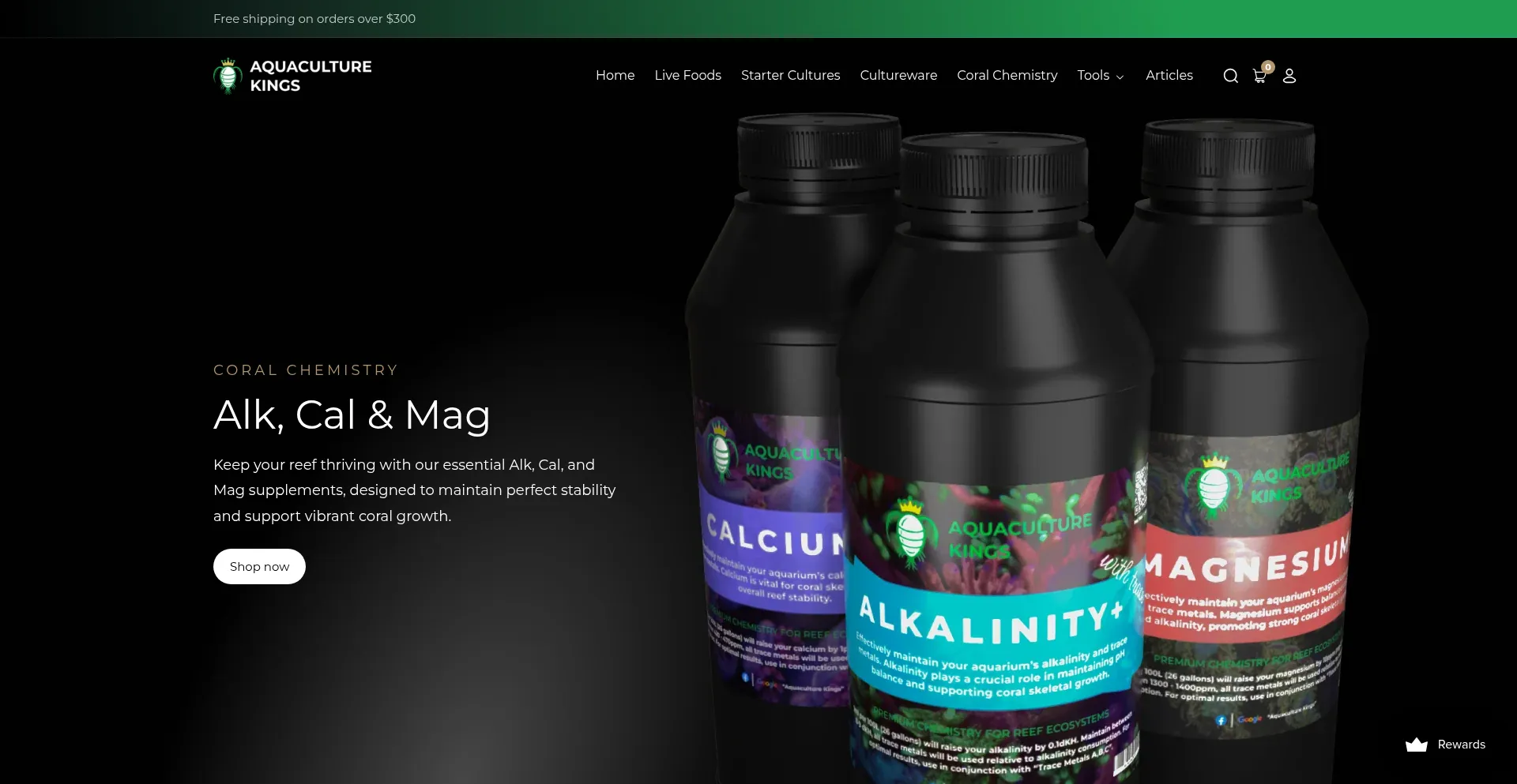 Website screenshot of Aquaculturekings.com.au