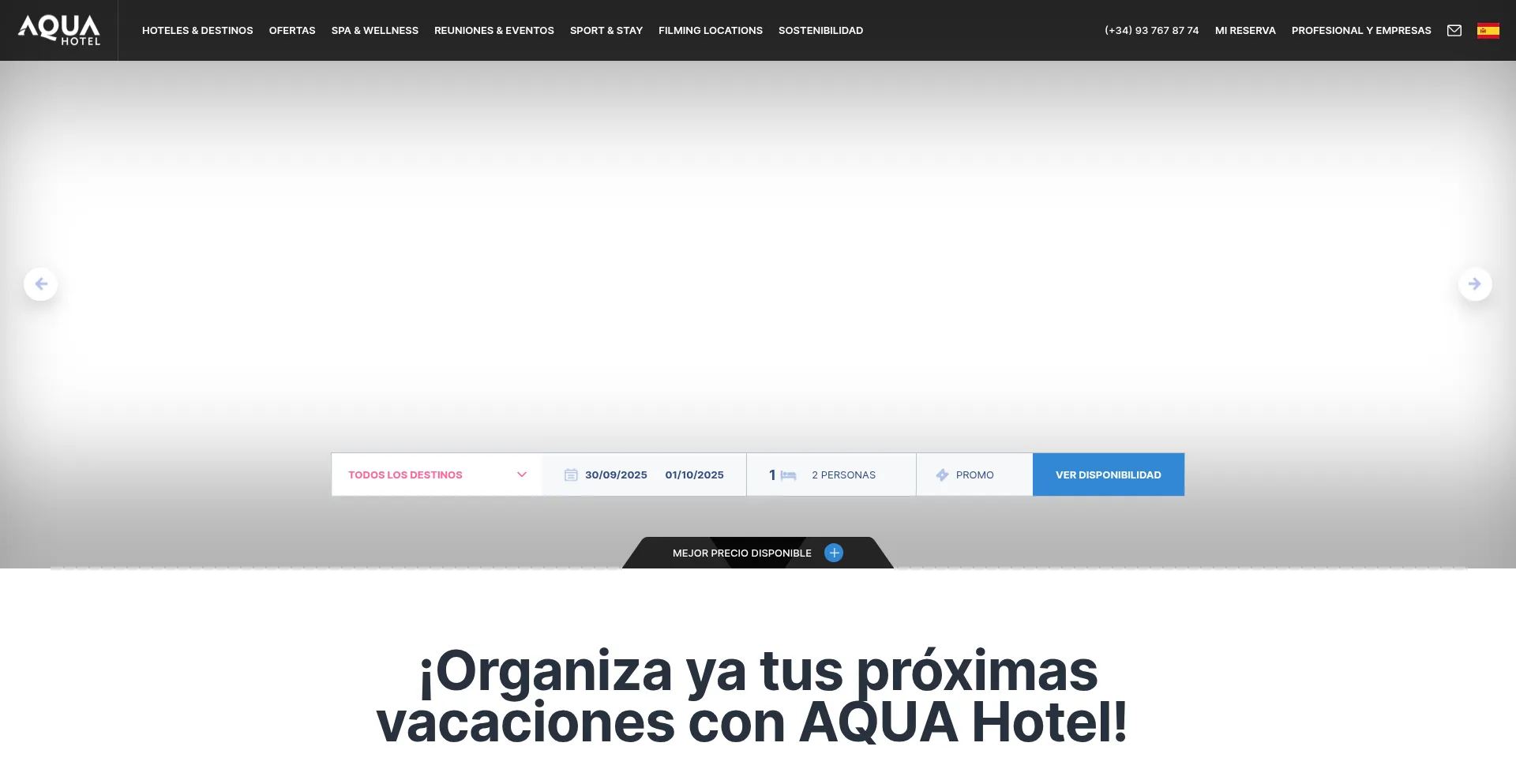 Aquahotel.com Screenshot