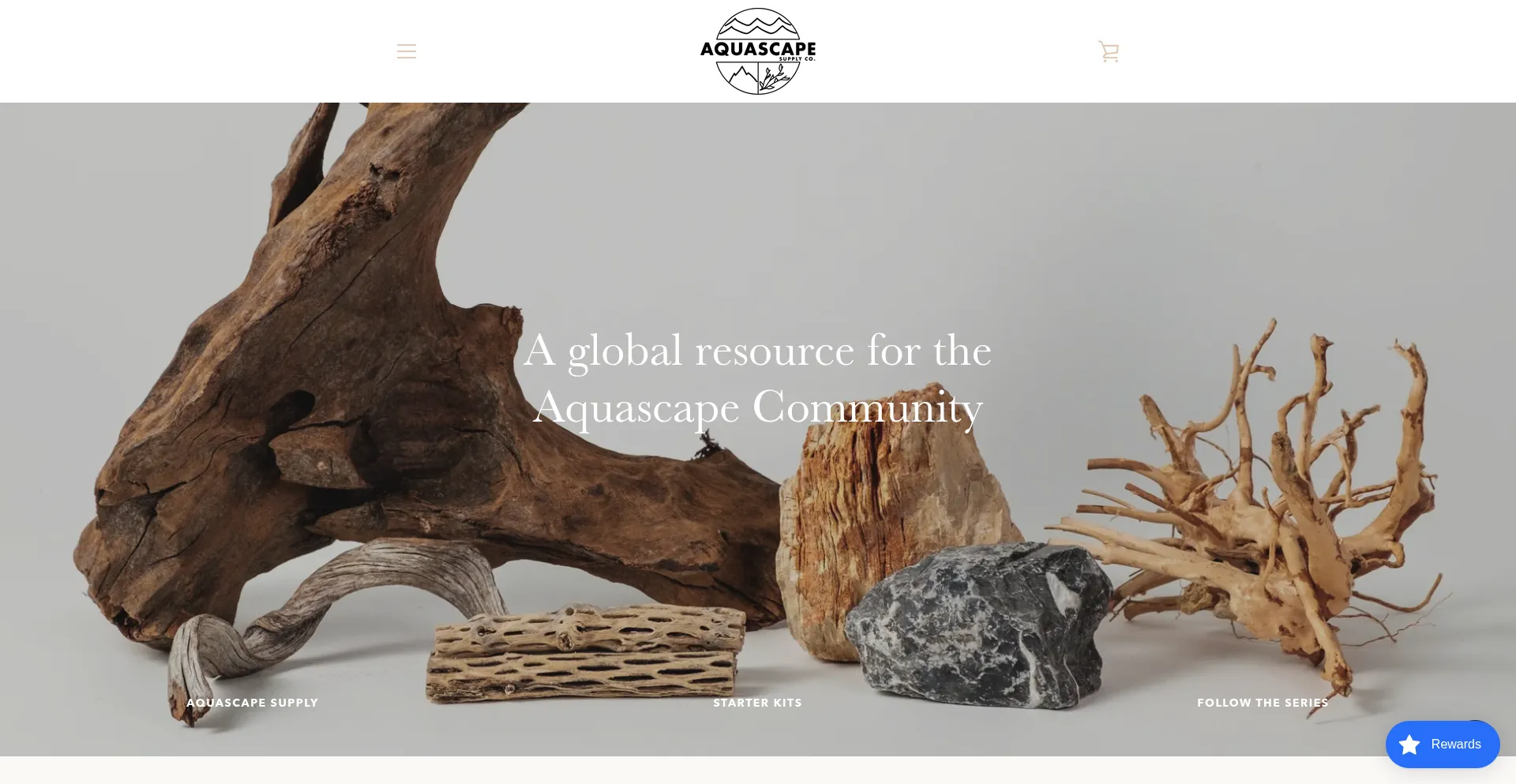 Website screenshot of Aquascapesupply.com