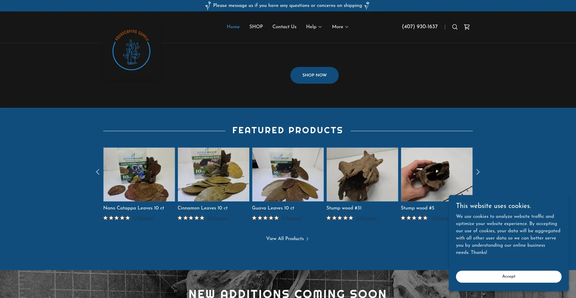 Aquascapingsupply.com Screenshot