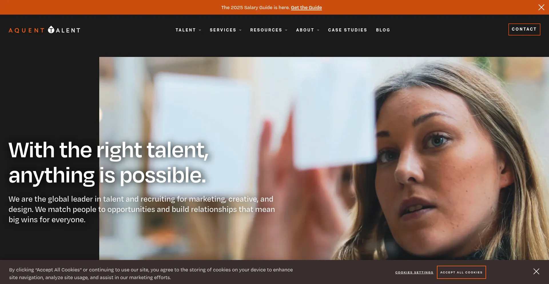 Website screenshot of Aquent-talent.com