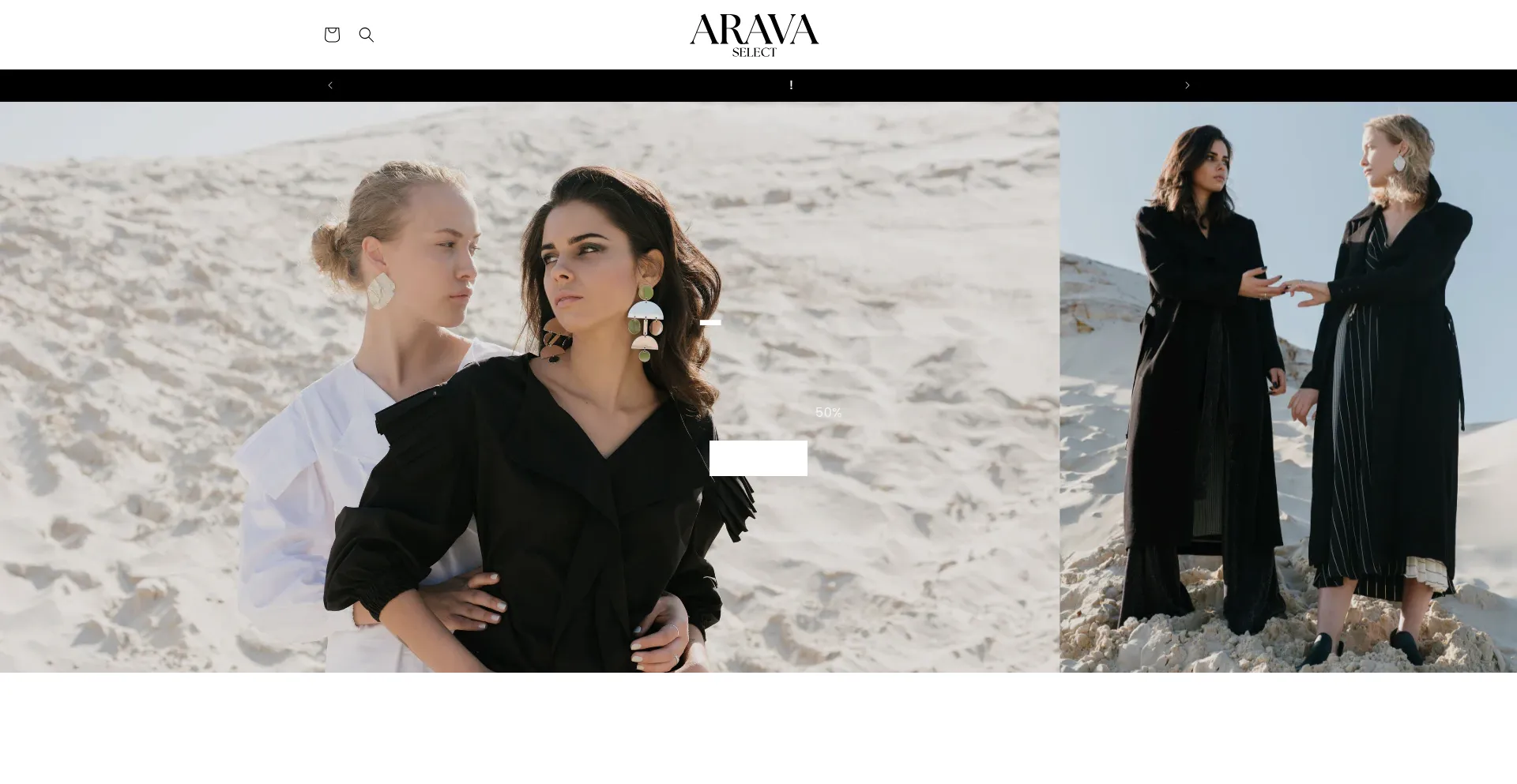 Website screenshot of Aravaselect.com