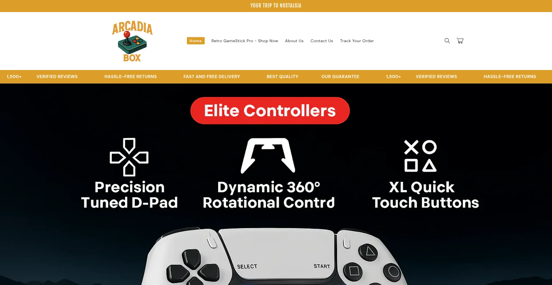 Website screenshot of Arcadia-box.com