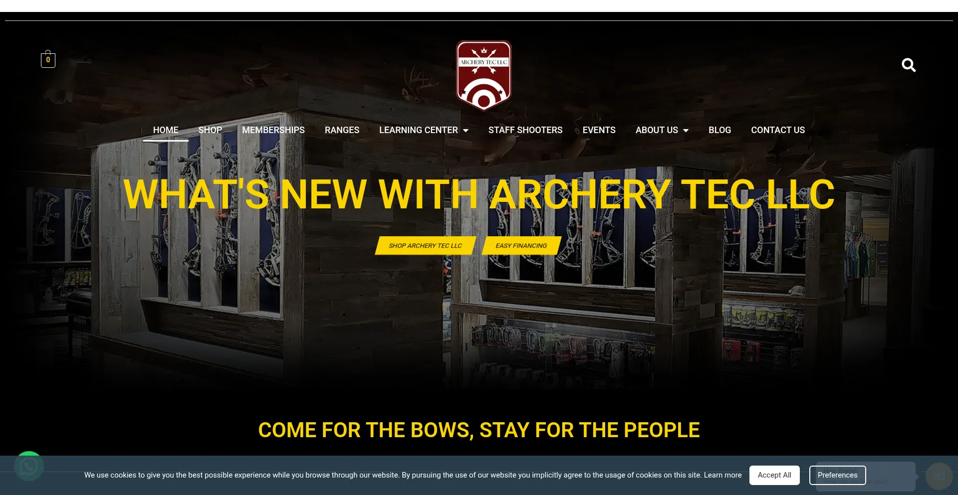 Website screenshot of Archerytecllc.com