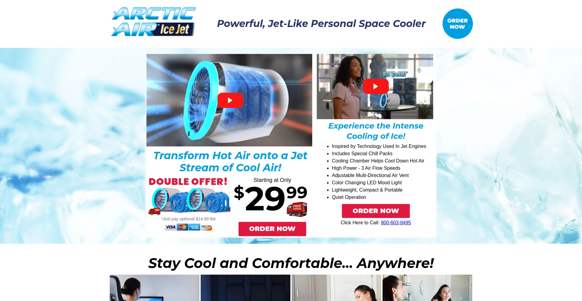 Website screenshot of Arcticairicejet.com