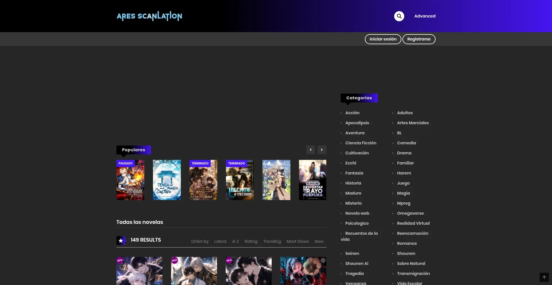 Aresscanlationovel.com