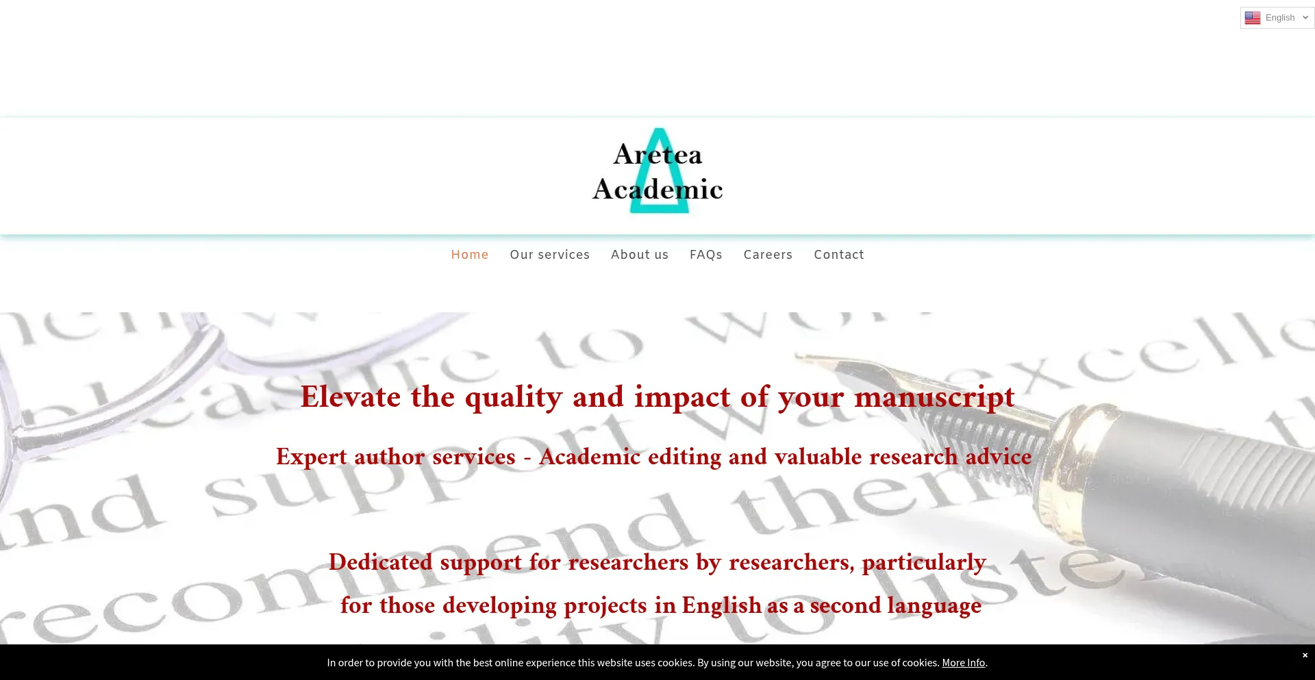 Website screenshot of Aretea.es