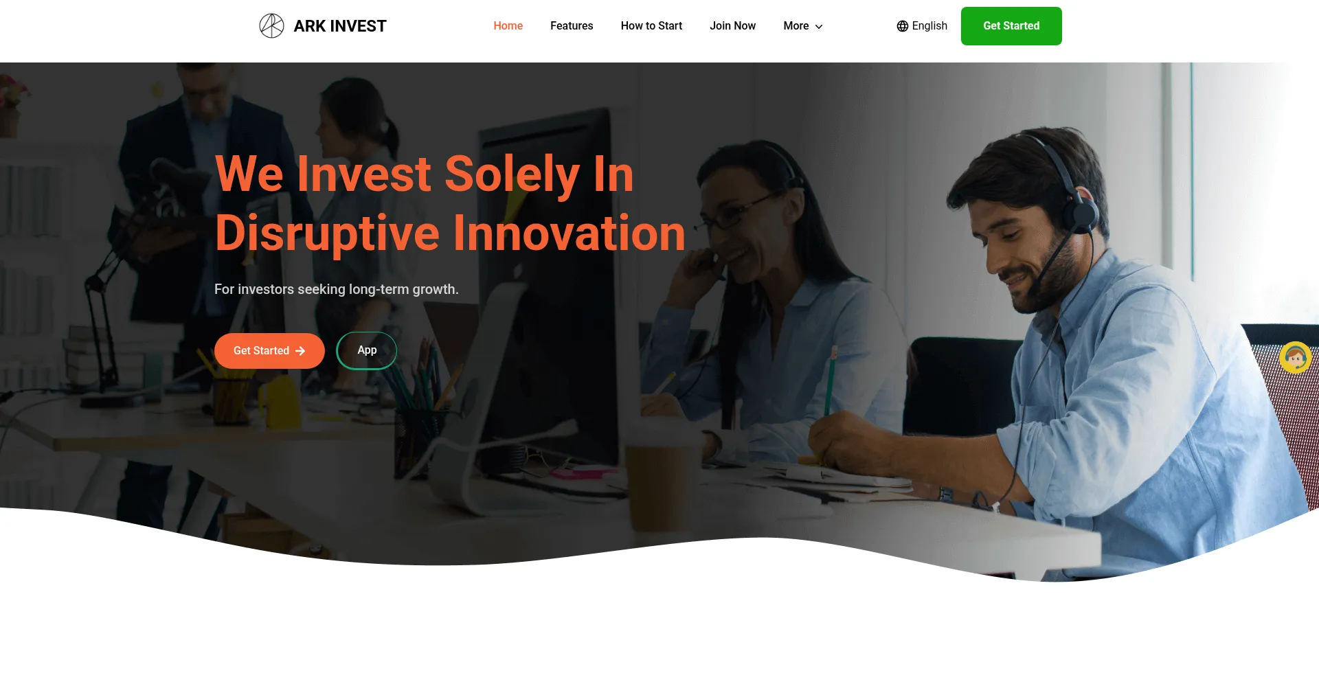 Website screenshot of Ark-invest.cc