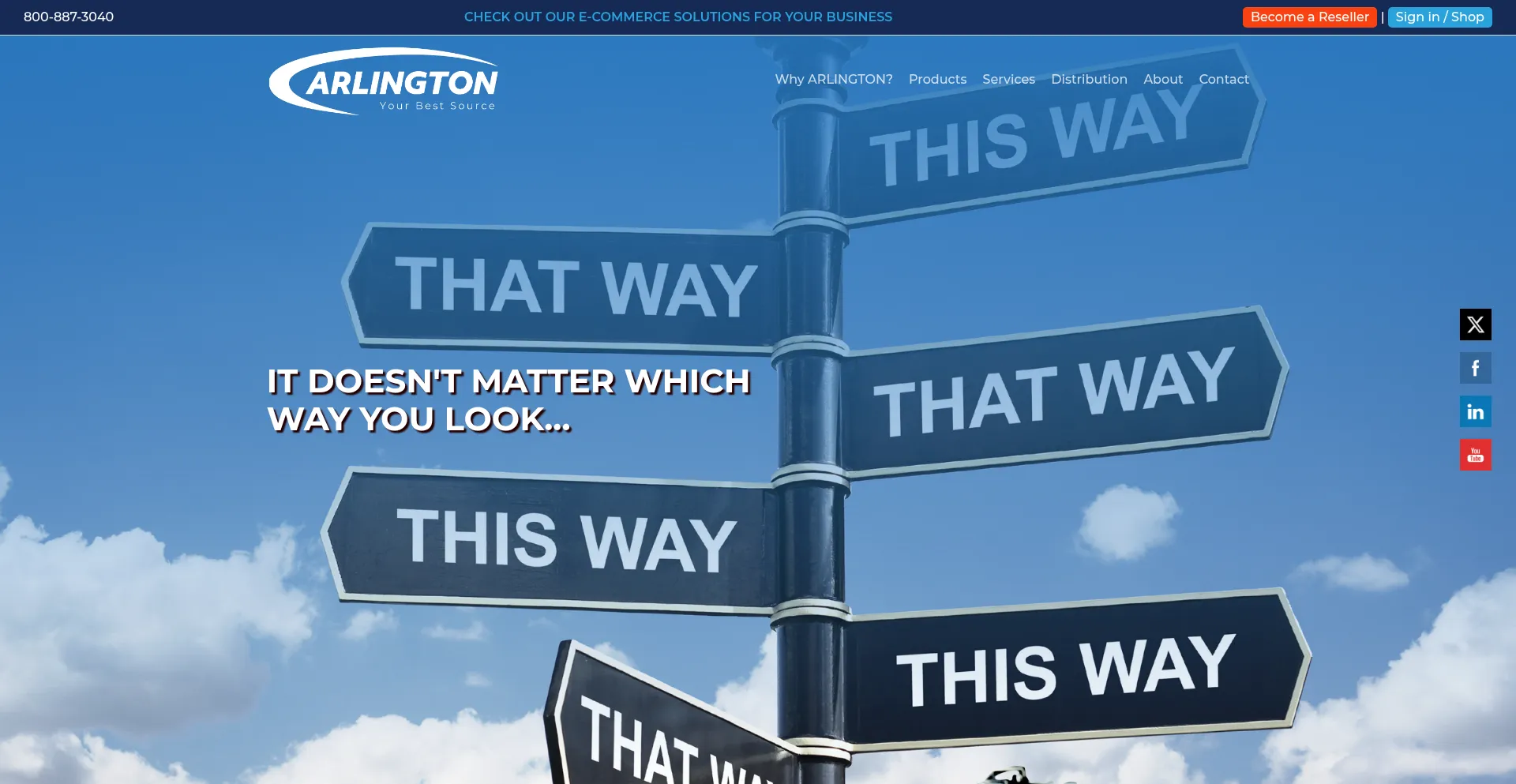 Website screenshot of Arli.com