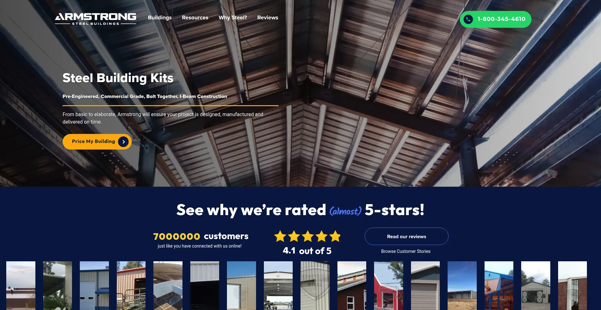 Armstrongsteelbuildings.com Screenshot