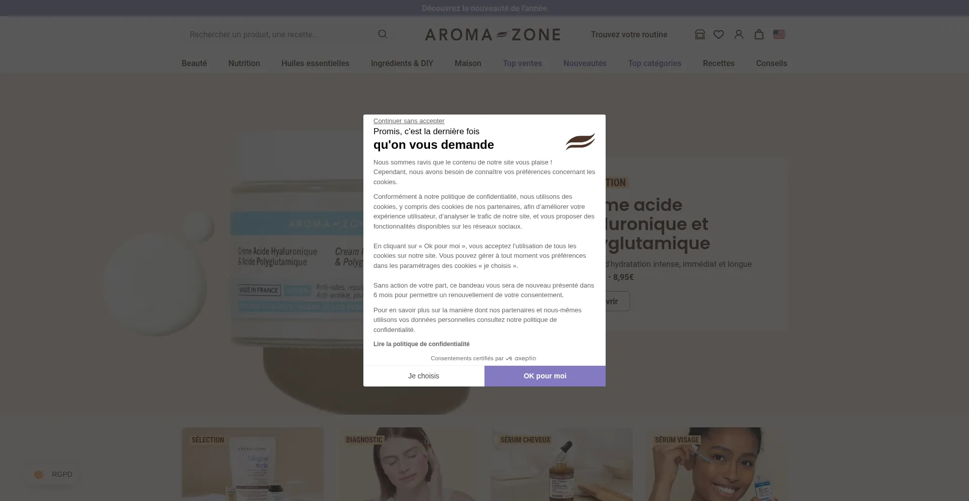 Aromazone.com Screenshot