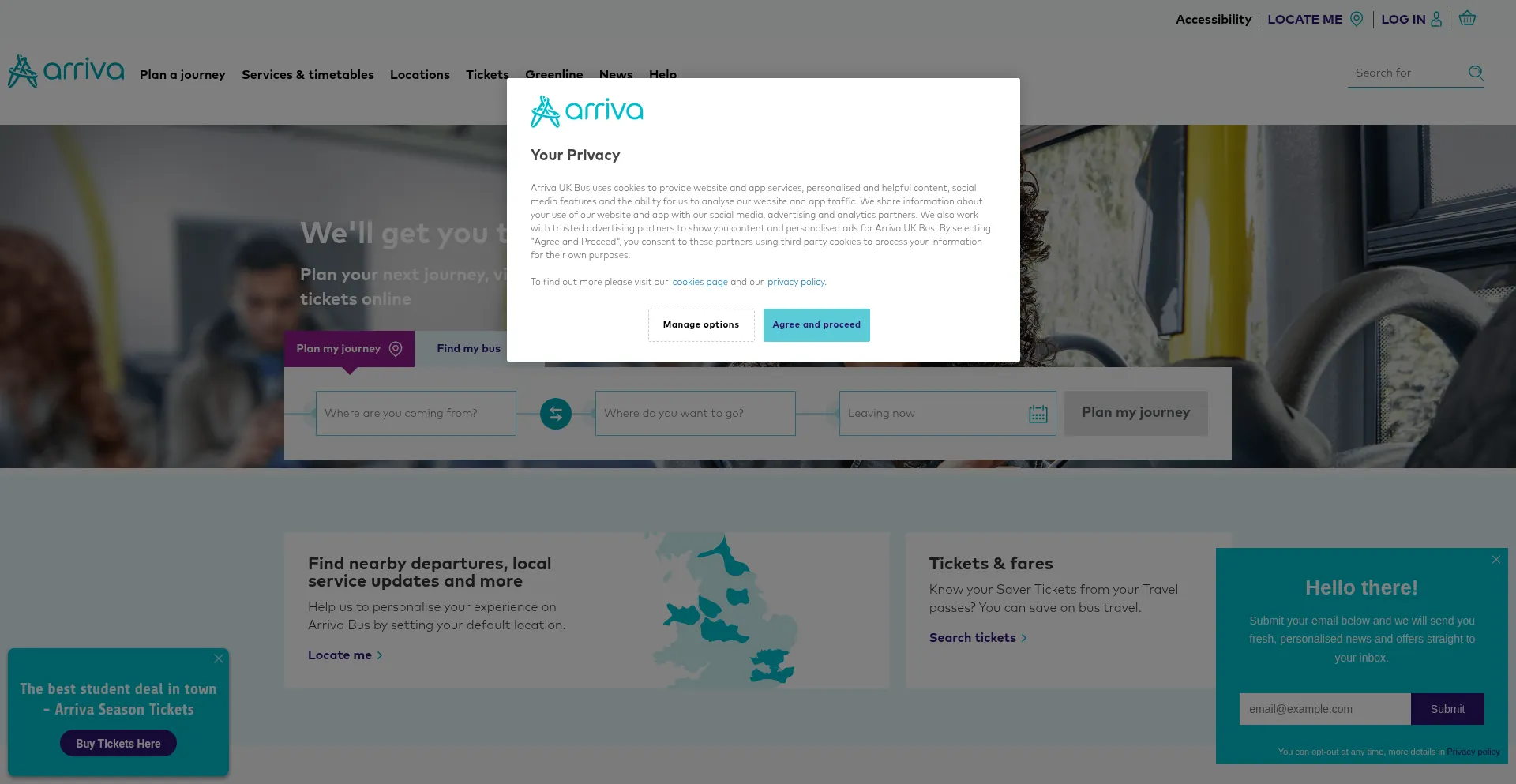 Arrivabus.co.uk Screenshot