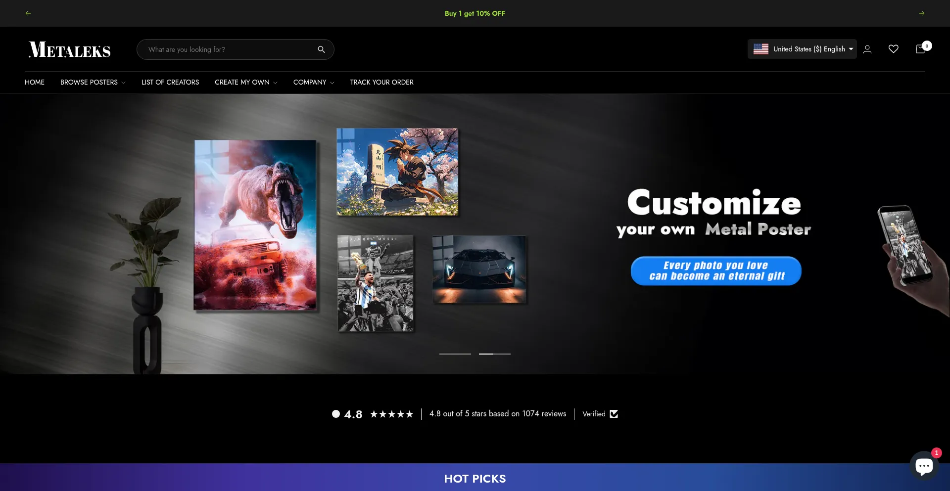 Website screenshot of Art-metaleks.com