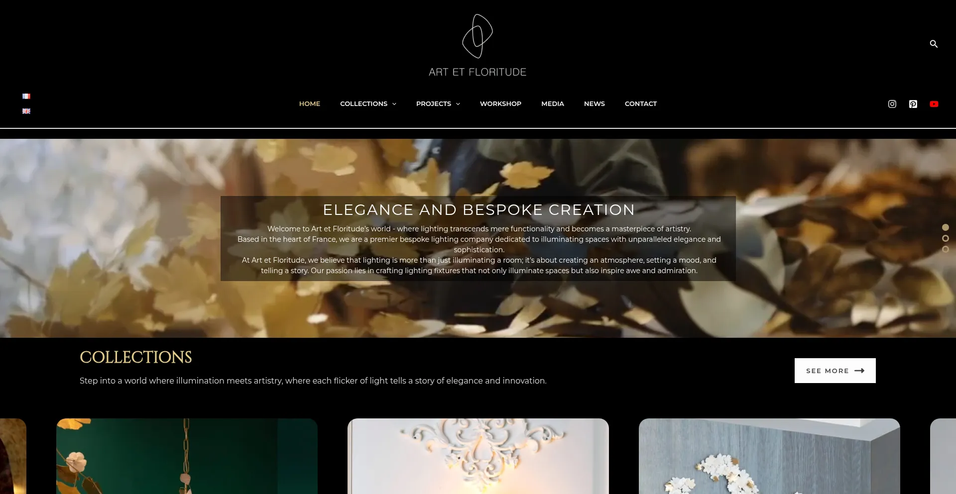 Website screenshot of Artetfloritude.com