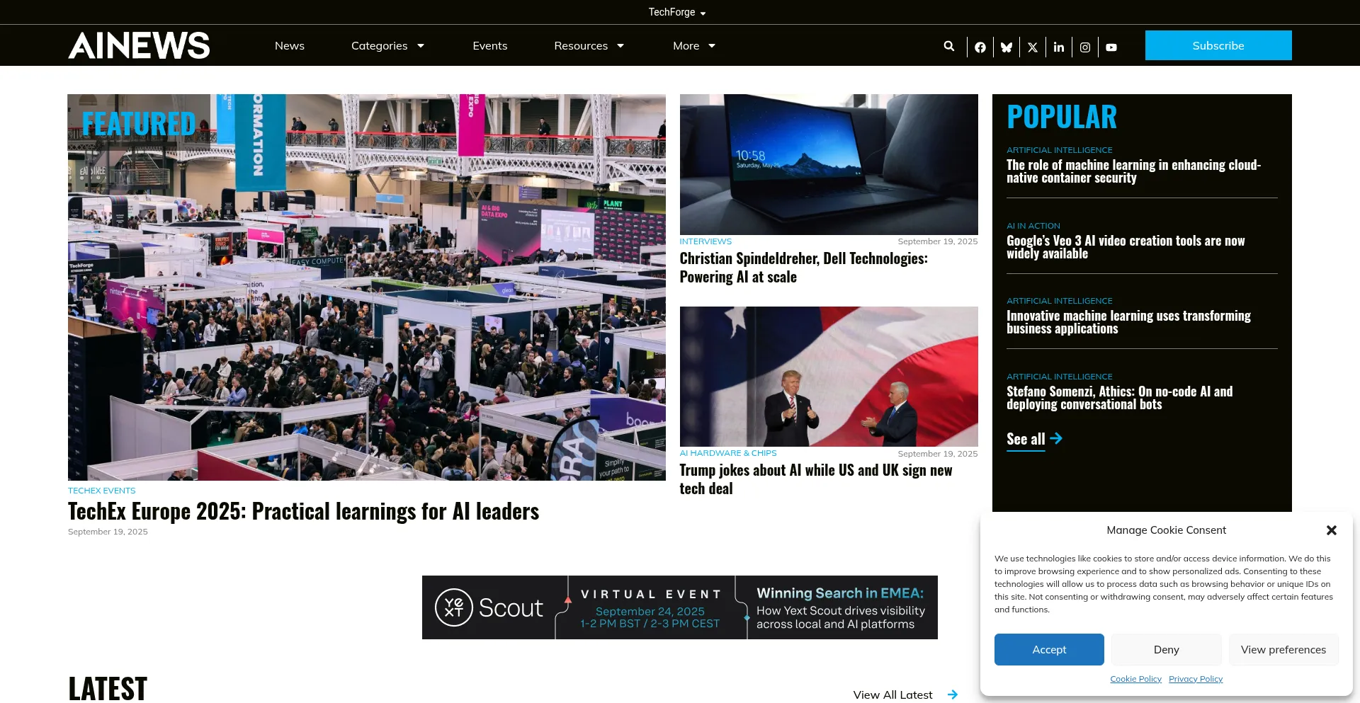 Artificialintelligence-news.com Screenshot