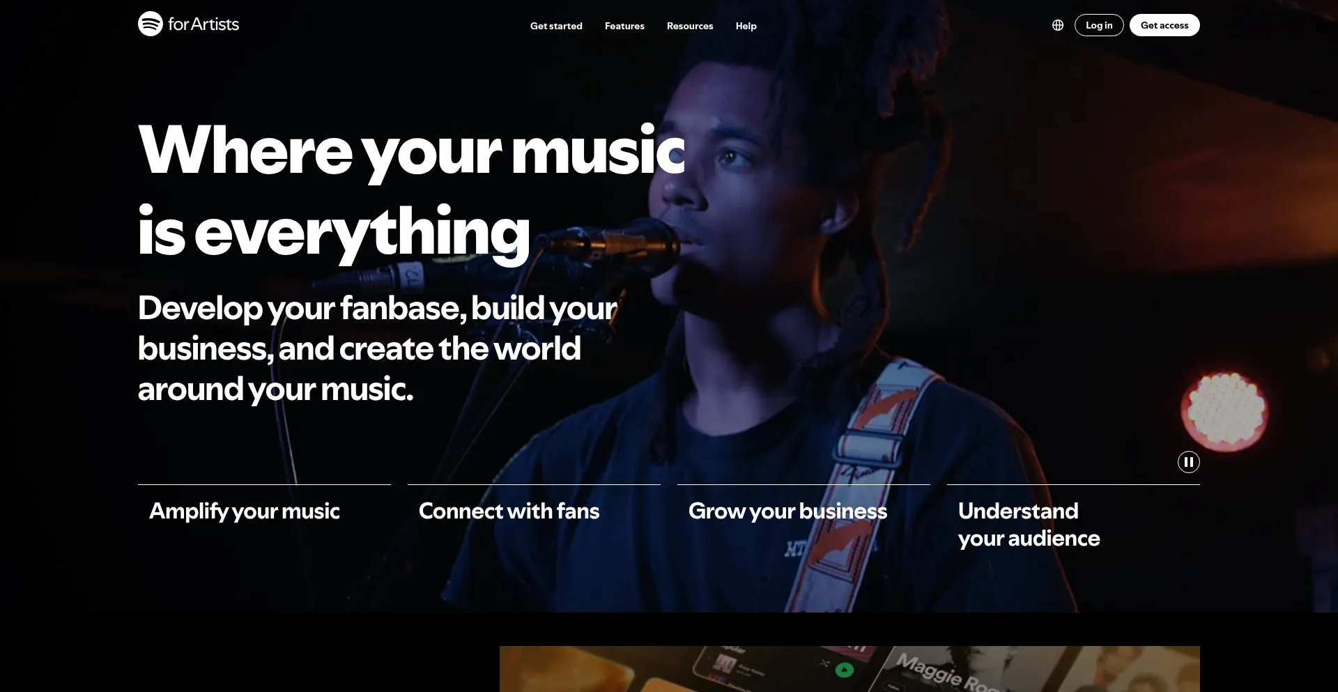 Artists.spotify.com Screenshot