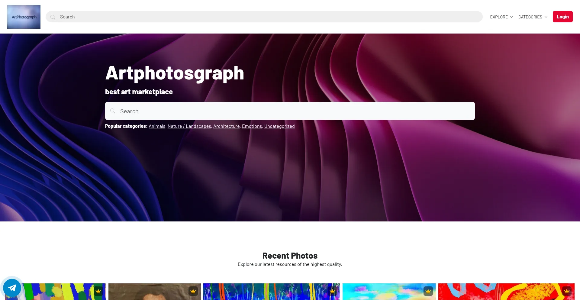 Website screenshot of Artphotosgraph.pro