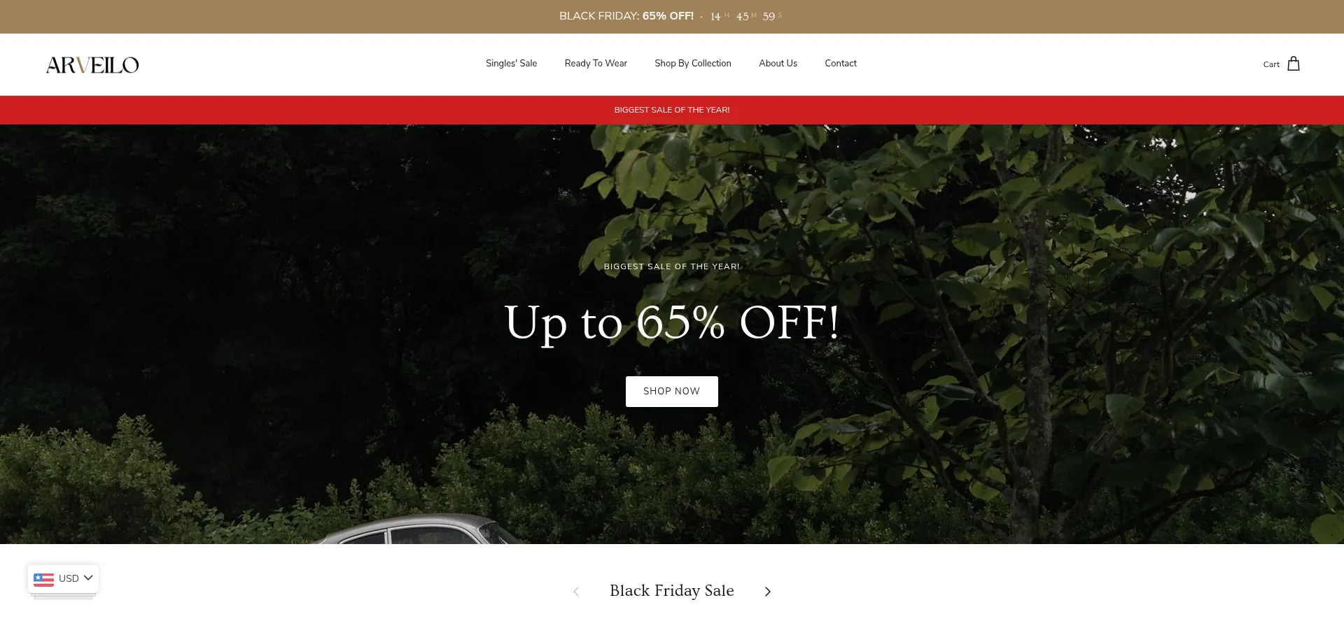 Website screenshot of Arveilo.com