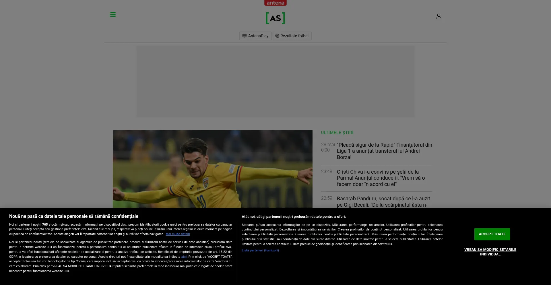 Website screenshot of As.ro