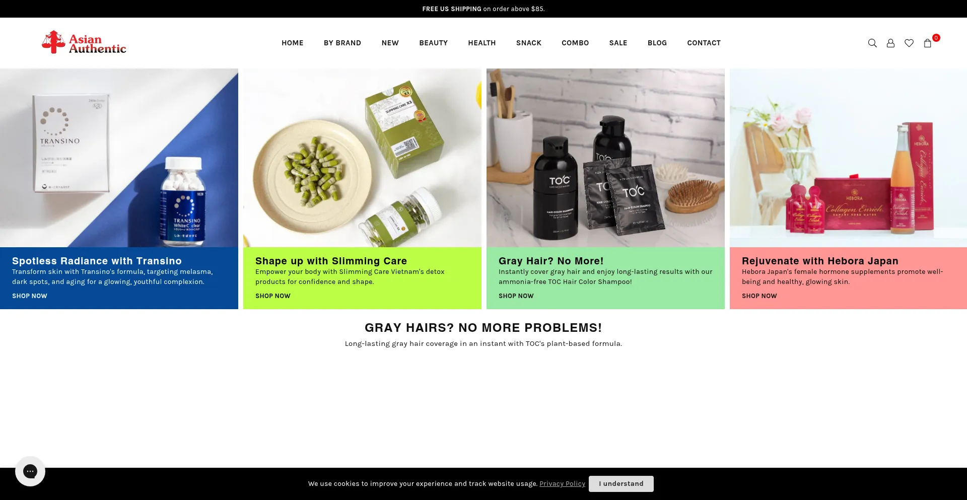 Website screenshot of Asian-authentic.com