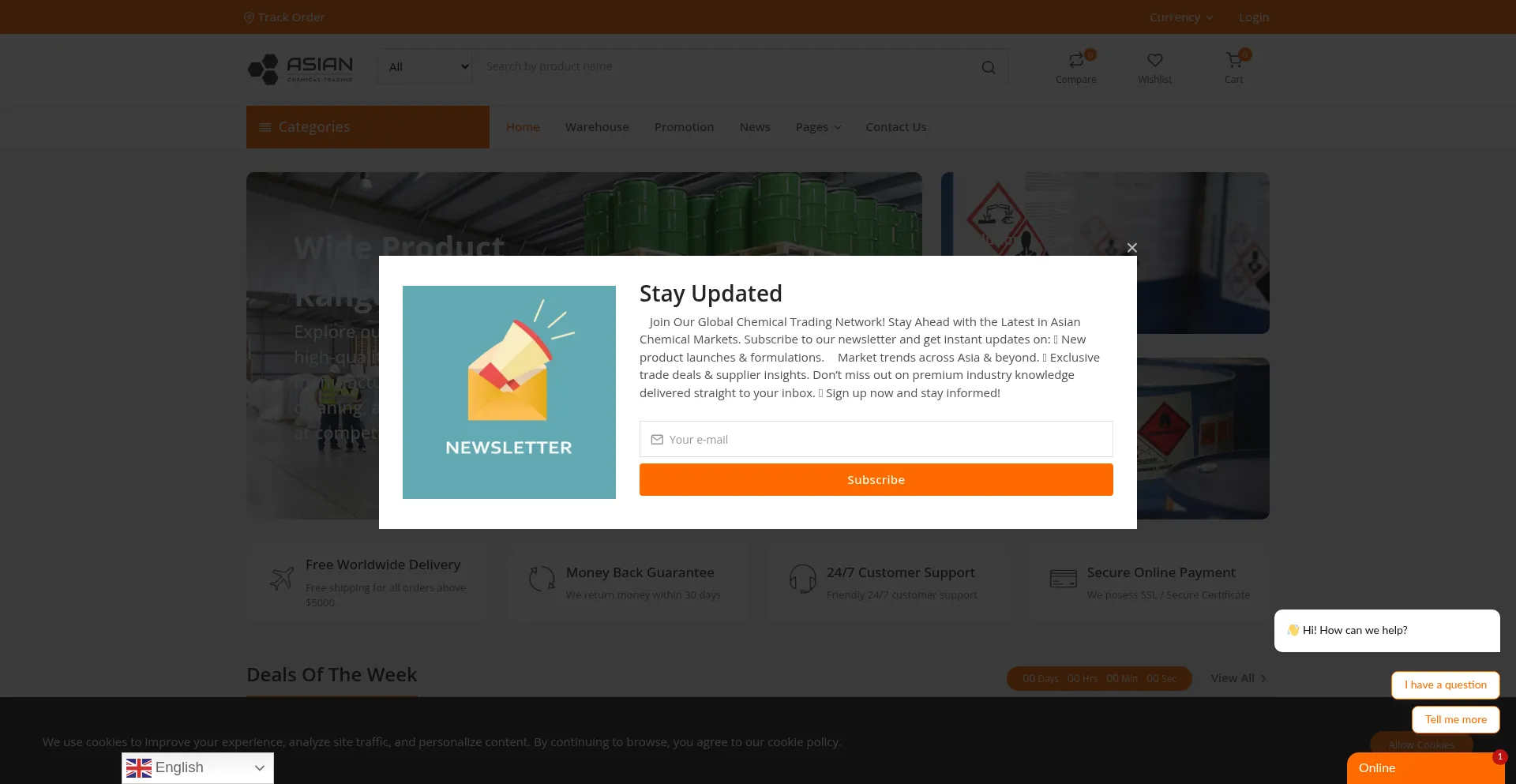 Website screenshot of Asianchemtra.com