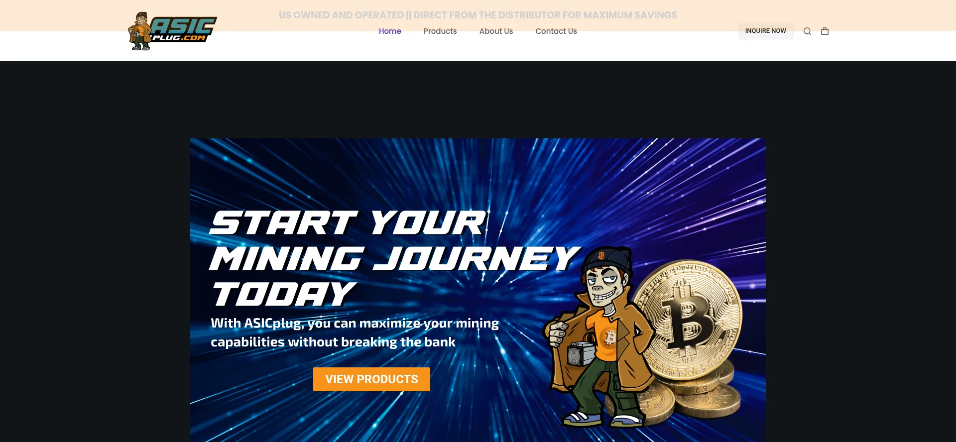 Website screenshot of Asicplug.com