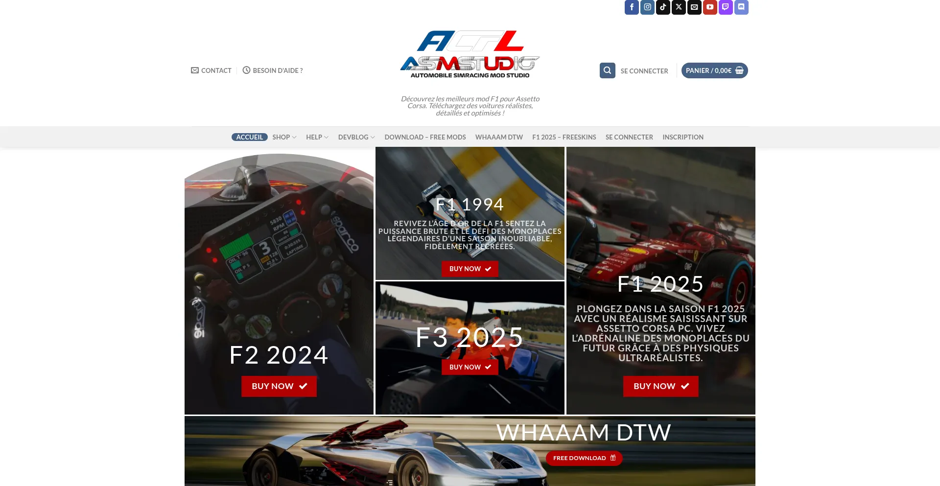 Website screenshot of Asmstudio.fr