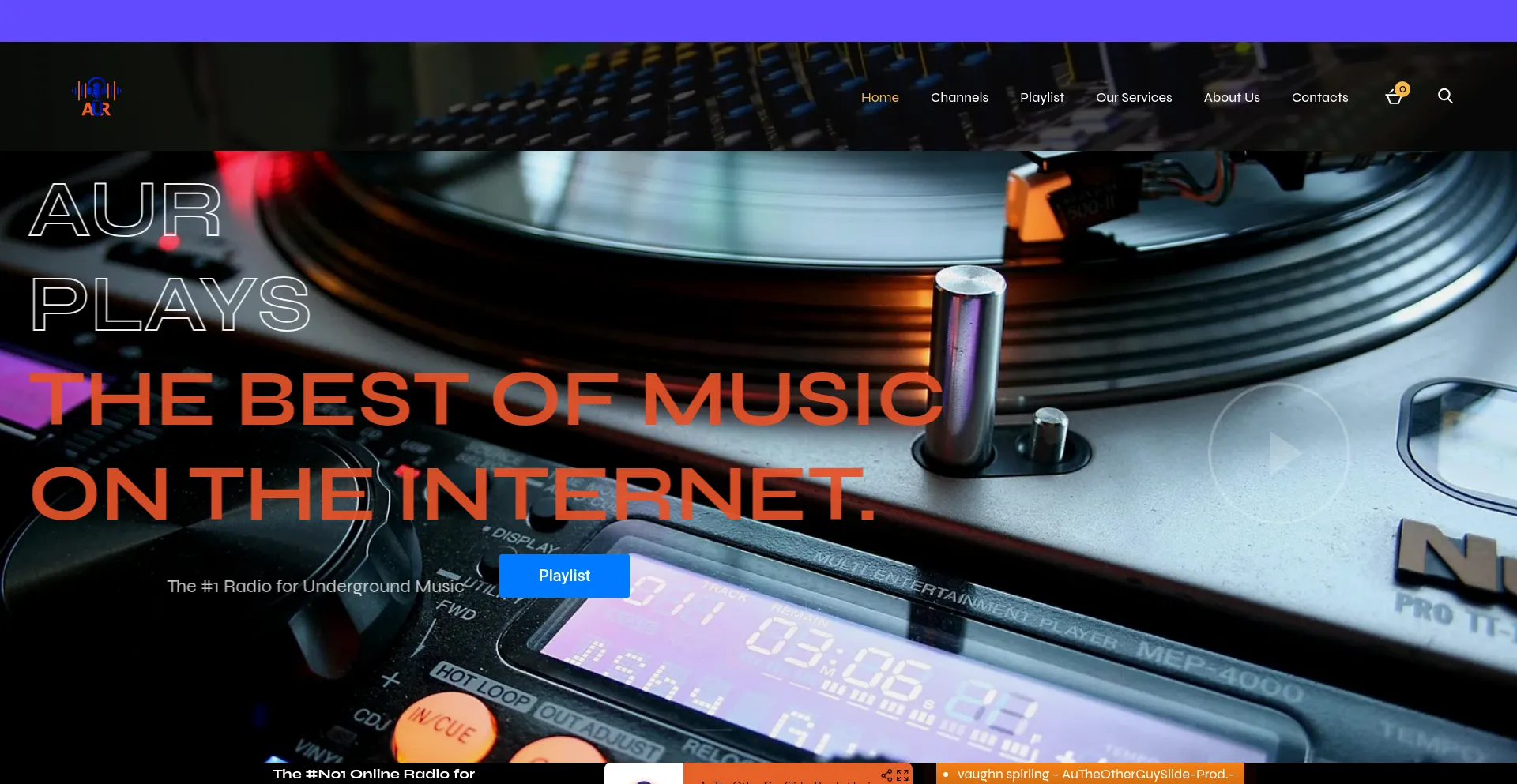 Website screenshot of Aspireundergroundradio.com