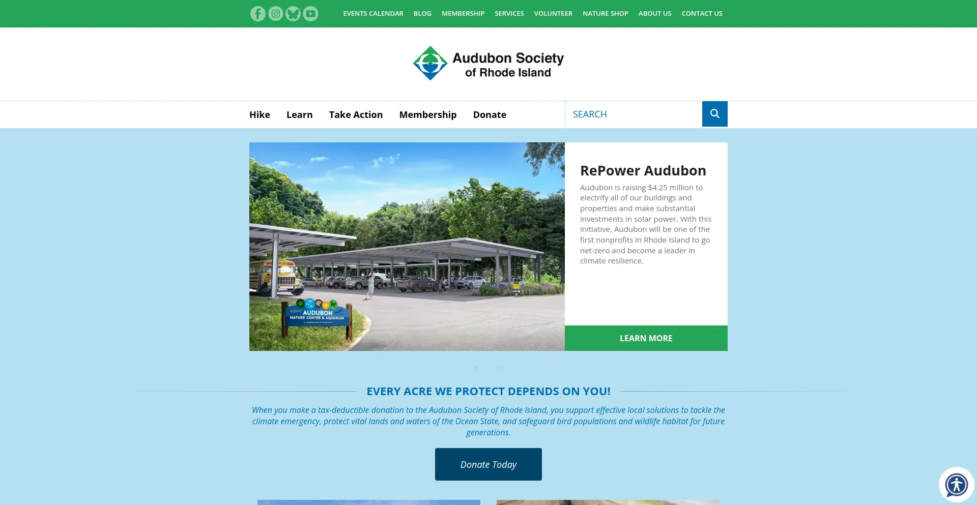 Website screenshot of Asri.org