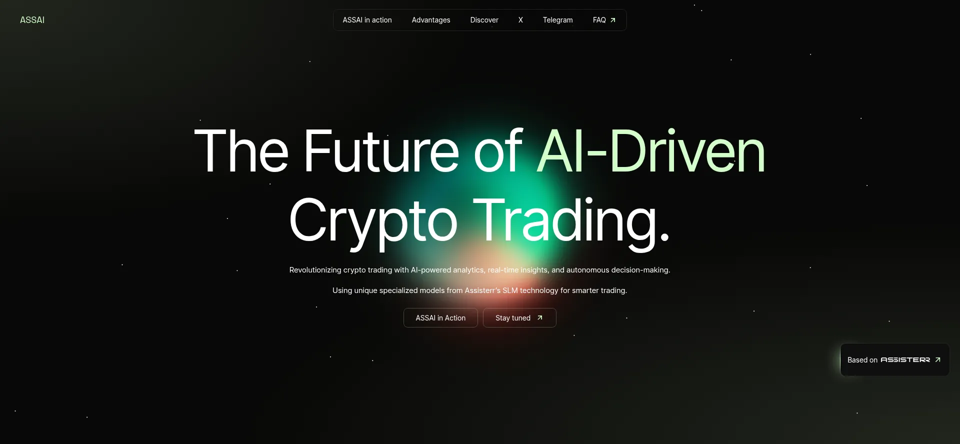 Website screenshot of Assai.io