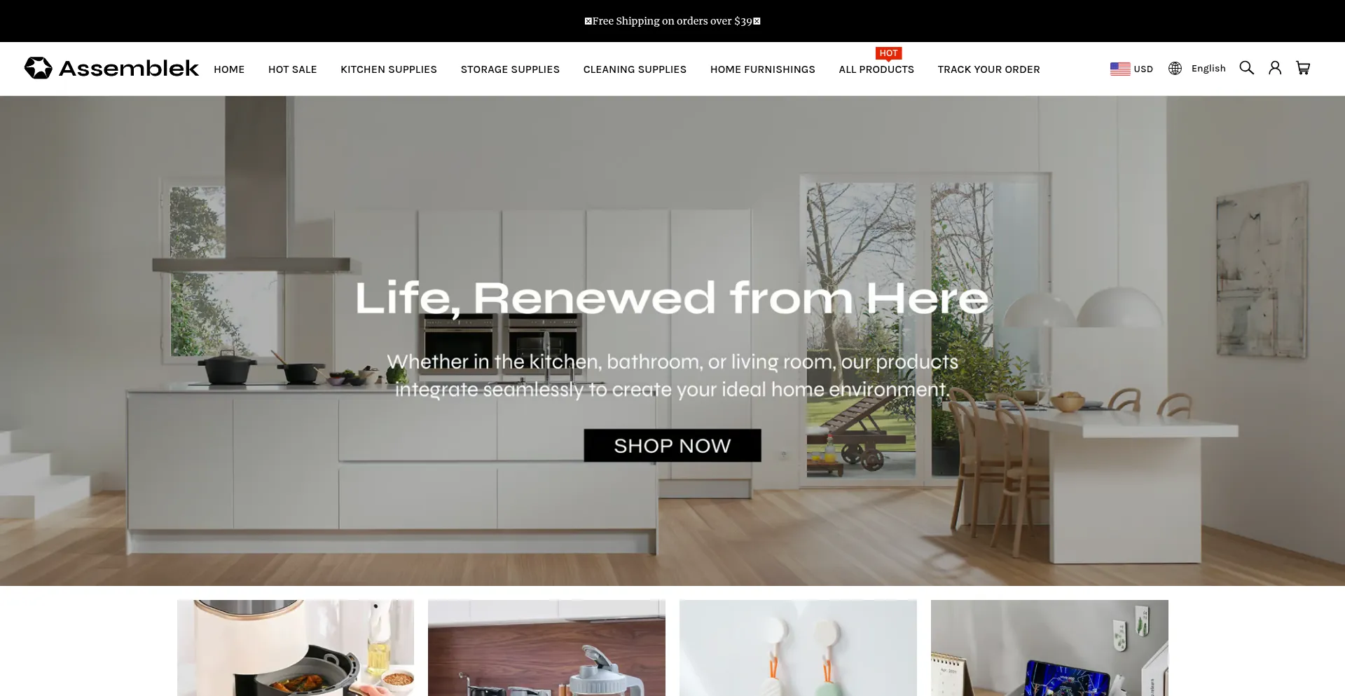 Website screenshot of Assemblek.com