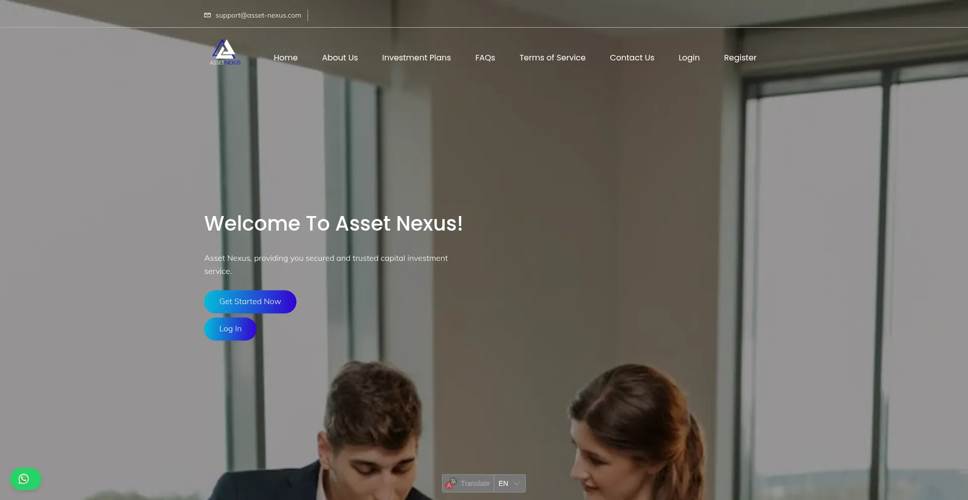 Website screenshot of Asset-nexus.com
