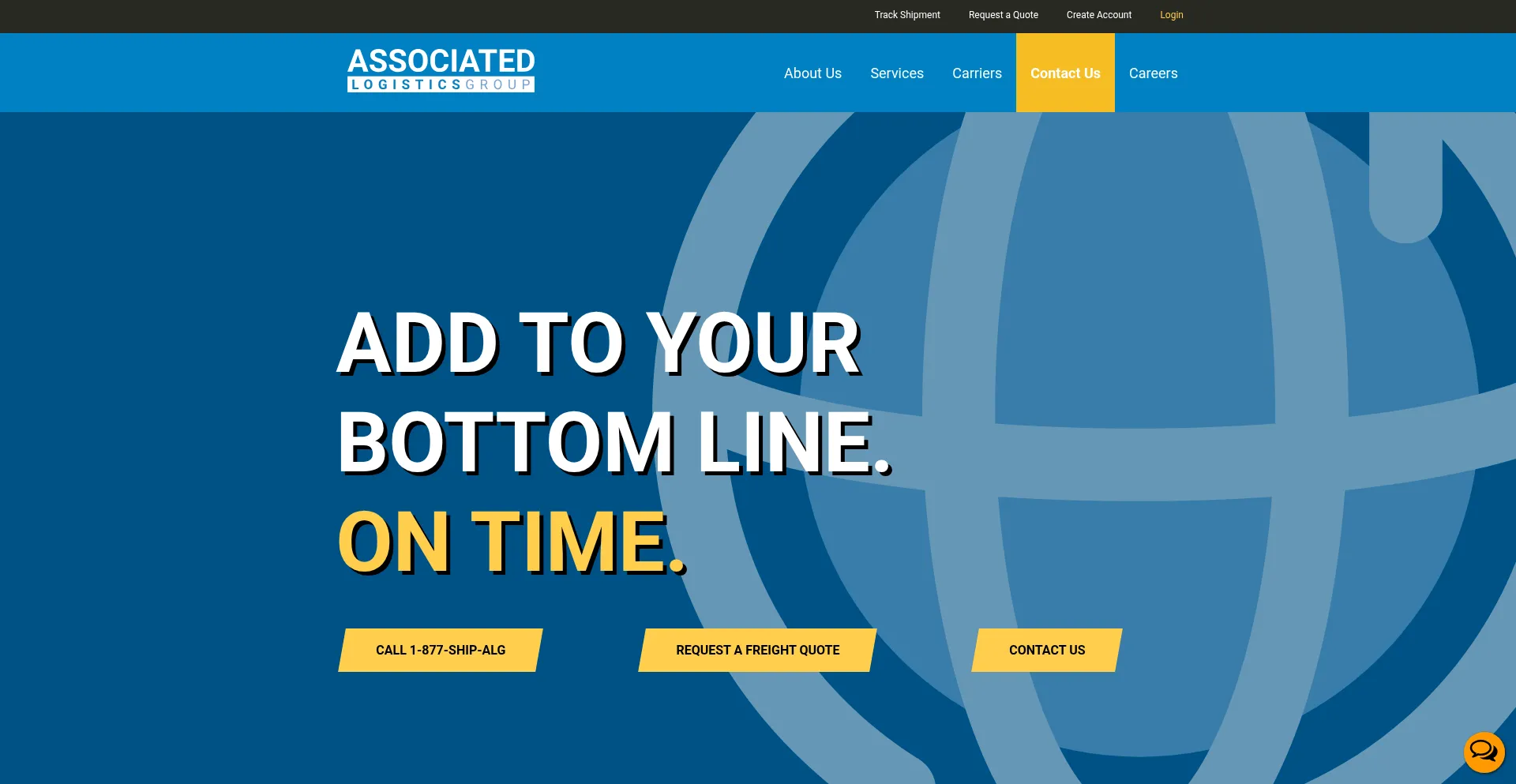 Website screenshot of Associatedlogistics.com
