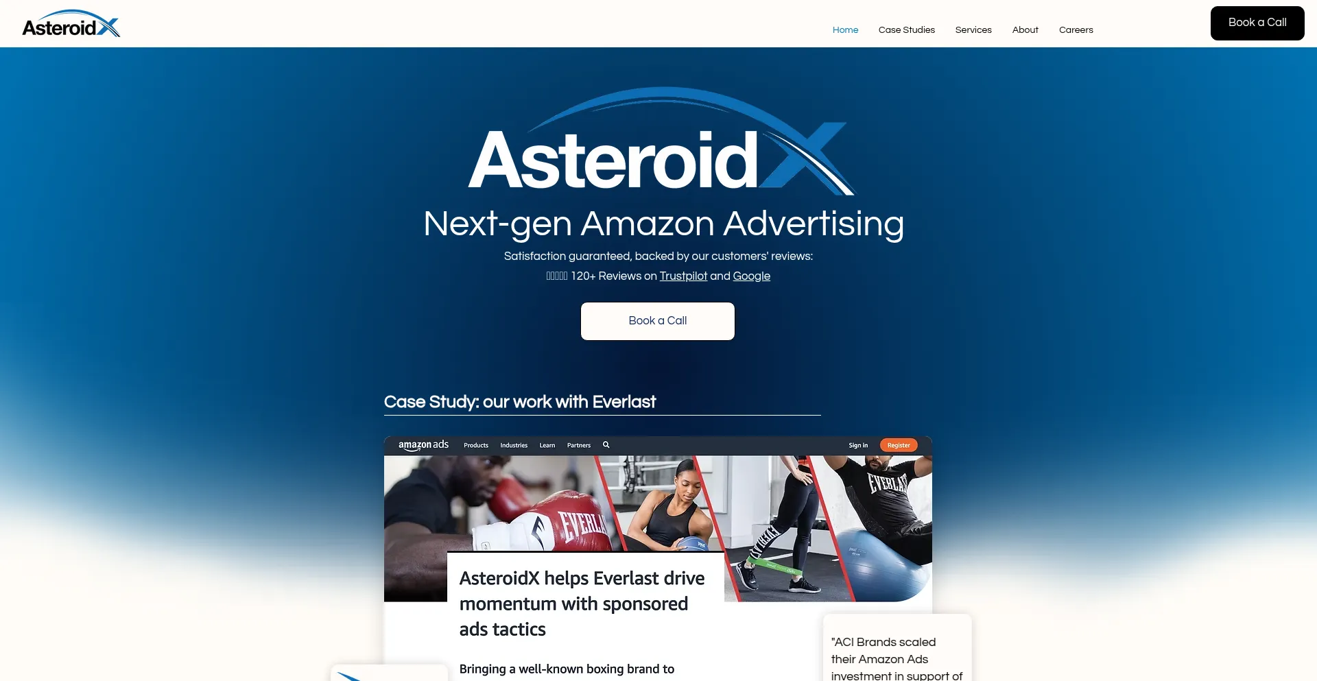 Website screenshot of Asteroidx.ca
