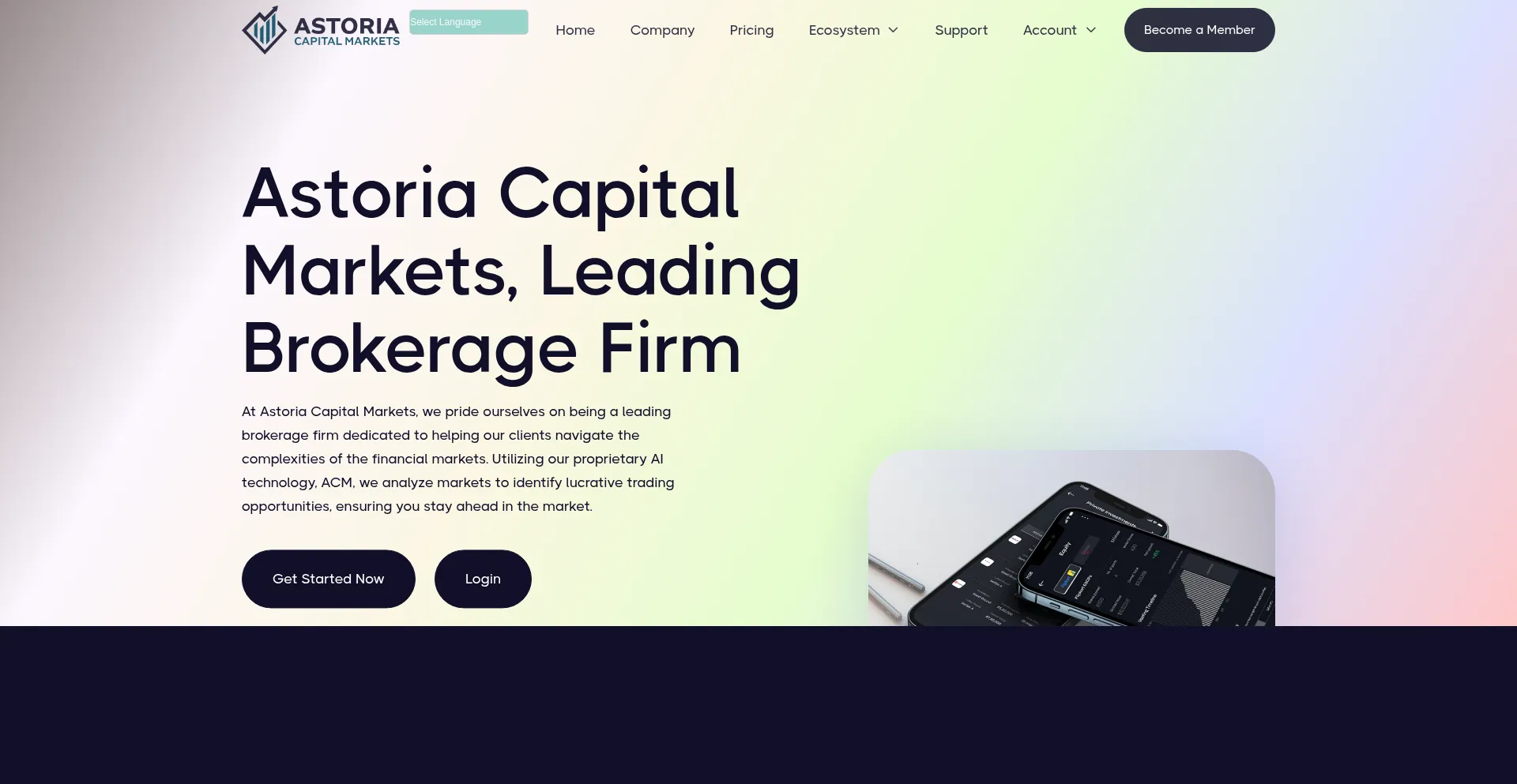 Website screenshot of Astoriacapitalma.com