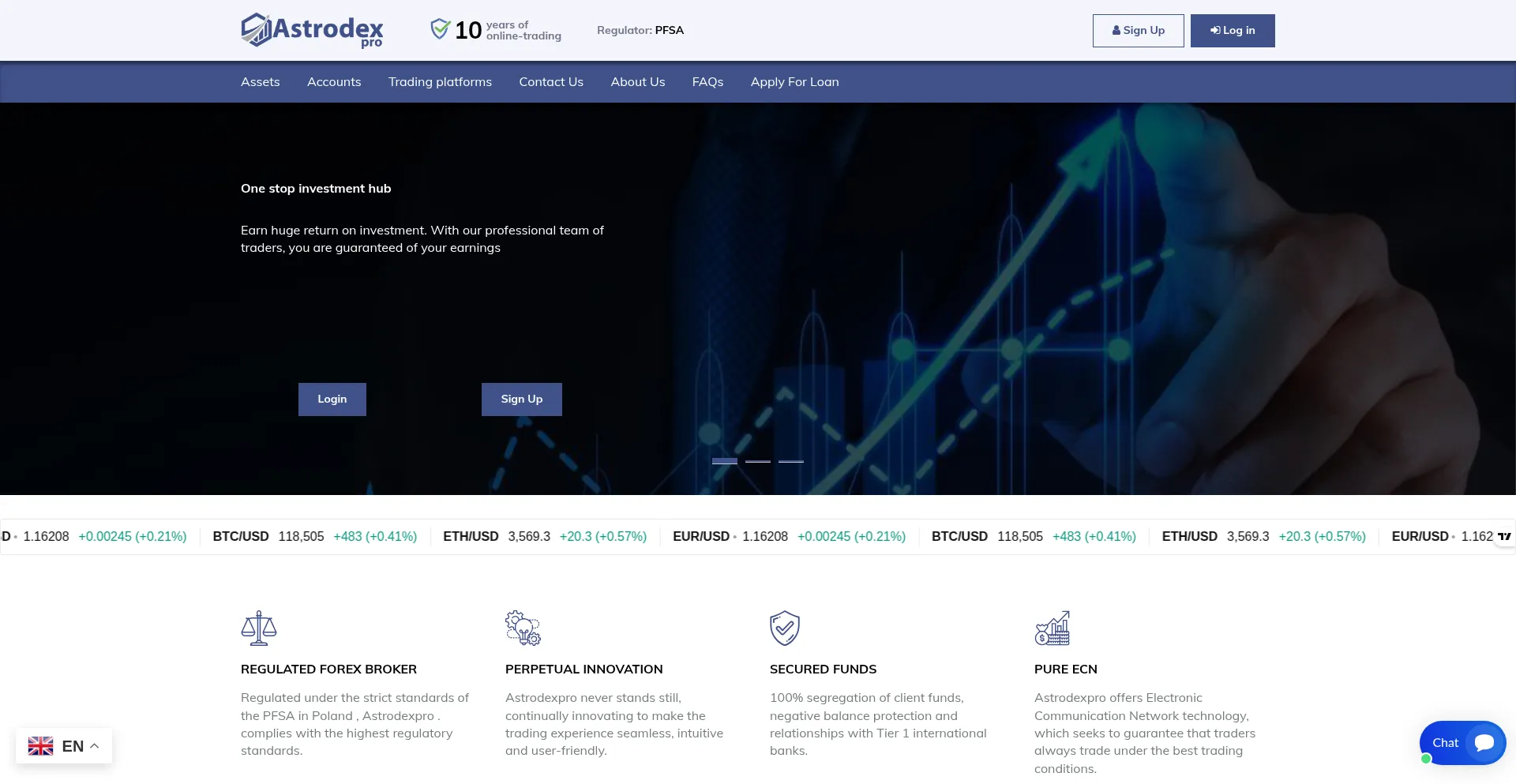 Website screenshot of Astrodexpro.com