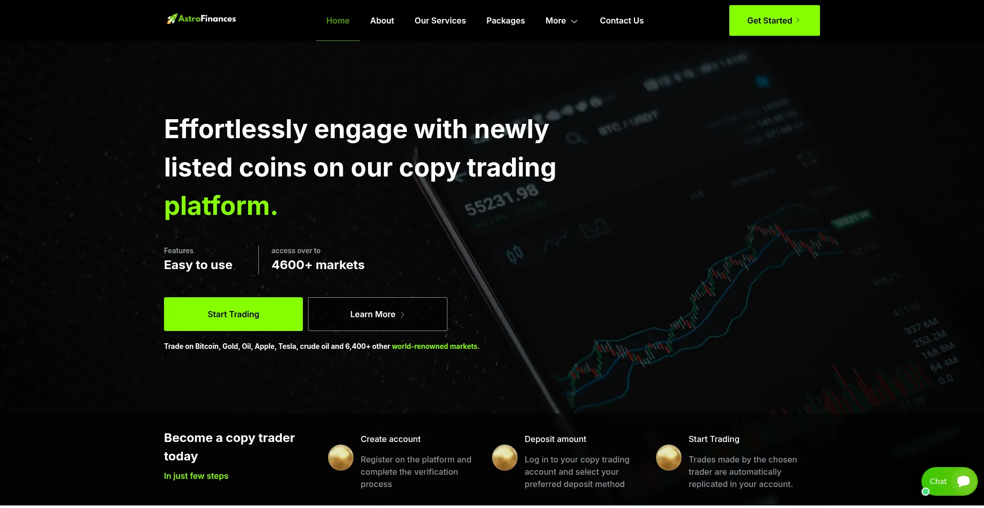 Website screenshot of Astrofinancesltd.com