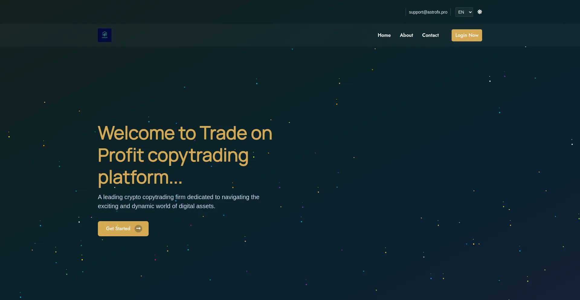 Website screenshot of Astrofx.pro